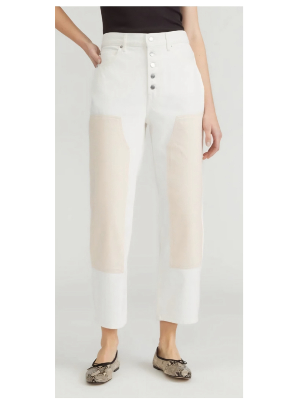 Everlane Women's The Painter Straight Leg Jeans Size 25 White Beige